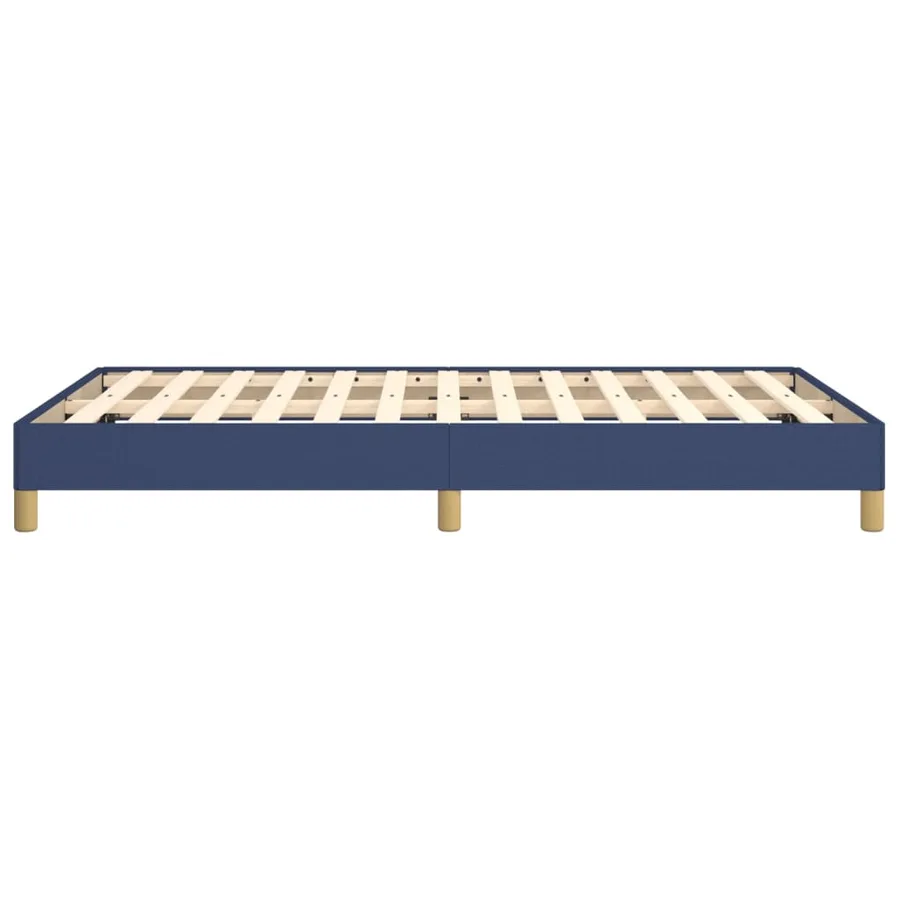 Cadre de lit sans matelas bleu 120x190 cm tissu - 6
