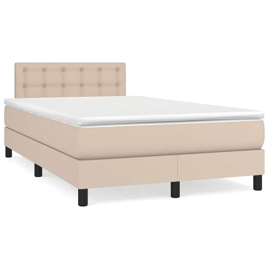 Sommier à lattes de lit avec matelas LED cappuccino 120x190 cm - 3