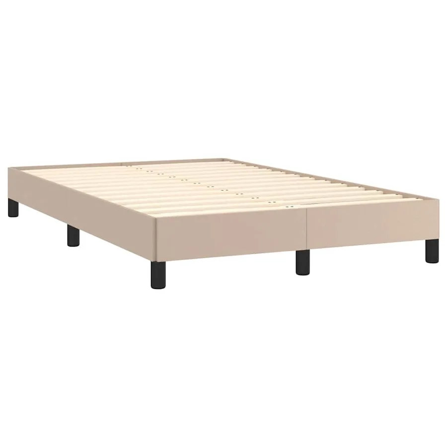 Sommier à lattes de lit avec matelas LED cappuccino 120x190 cm - 7