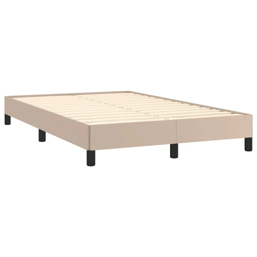 Cadre de lit sans matelas cappuccino 120x190 cm similicuir - 3