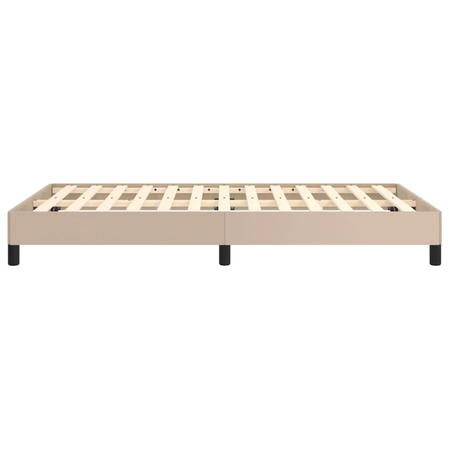 Cadre de lit sans matelas cappuccino 120x190 cm similicuir - 6