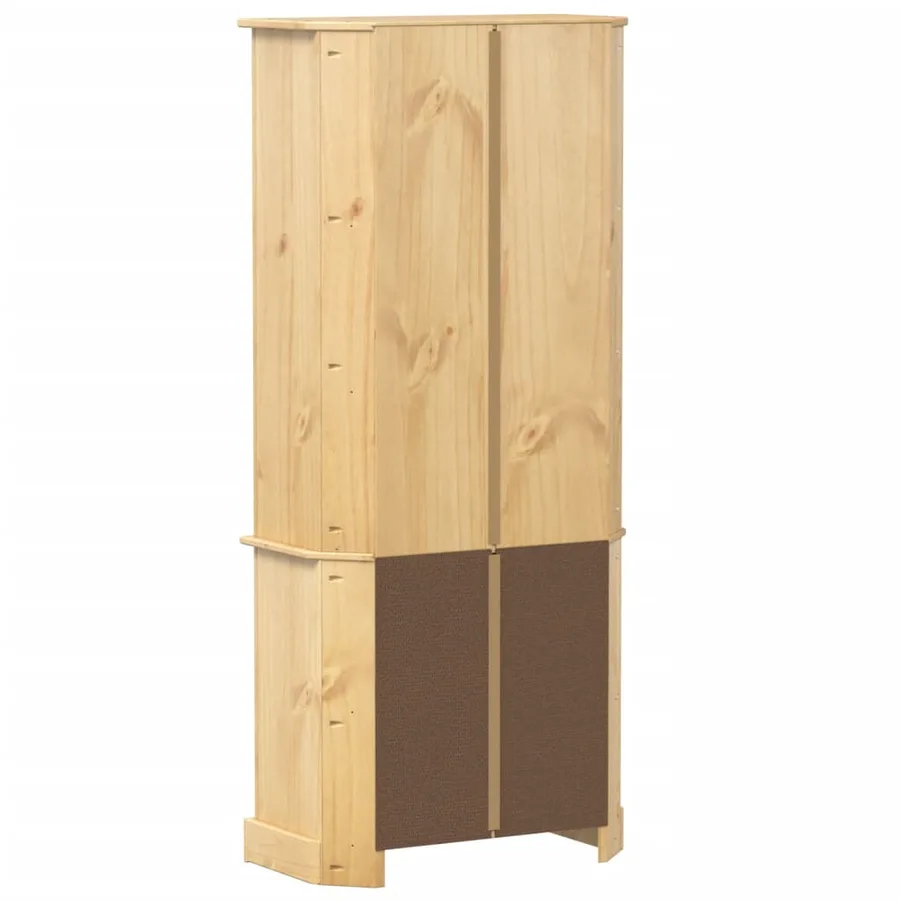 Buffet haut Corona 74x38x170 cm bois de pin massif - 6
