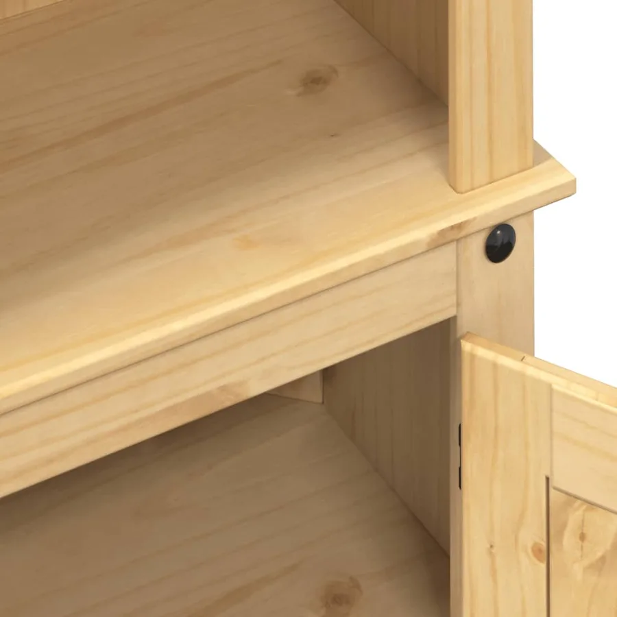 Buffet haut Corona 74x38x170 cm bois de pin massif - 7