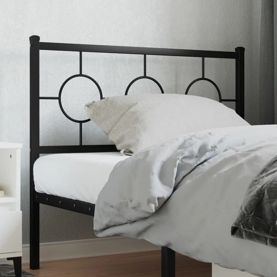 Tête de lit de remplacement métal noir 100 cm