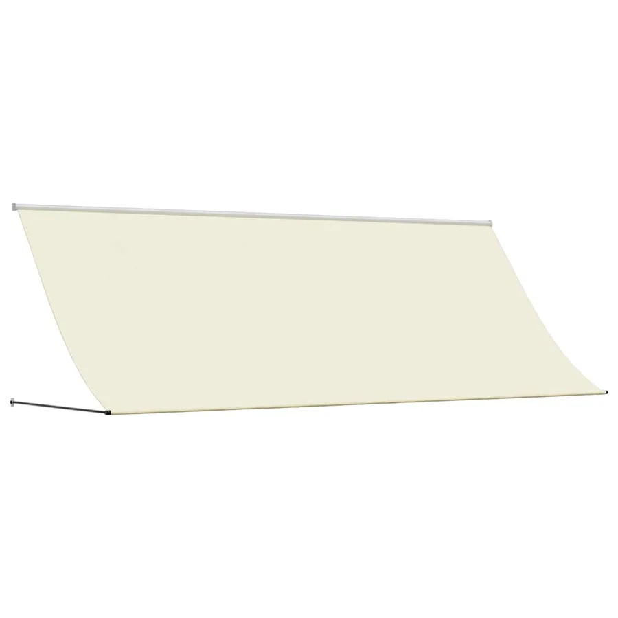 Auvent rétractable crème 350x150 m tissu et acier - 2