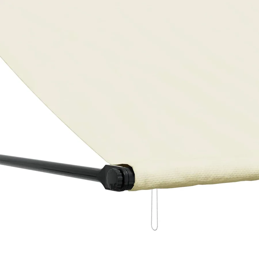 Auvent rétractable crème 350x150 m tissu et acier - 7