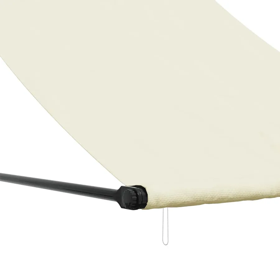 Auvent rétractable crème 100x150 m tissu et acier - 7