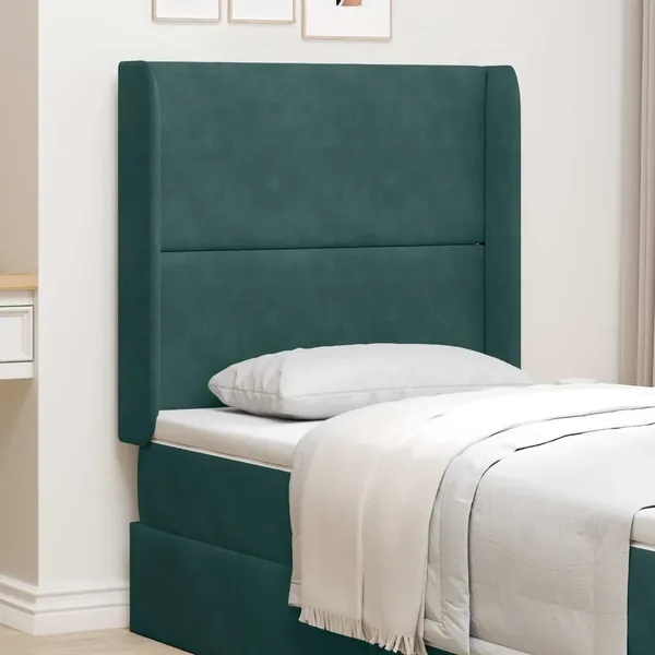 Oreille de tête de lit Vert 80 x 16 x 4 cm Velours