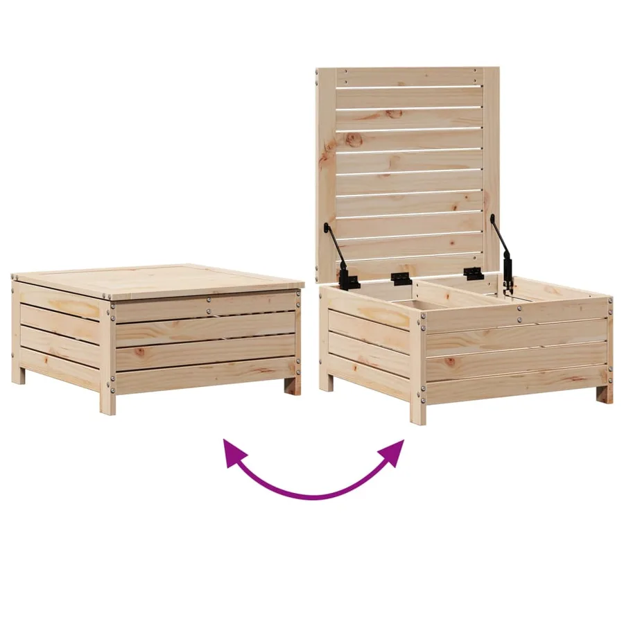 Salon de jardin 7 pcs bois de pin massif - 9