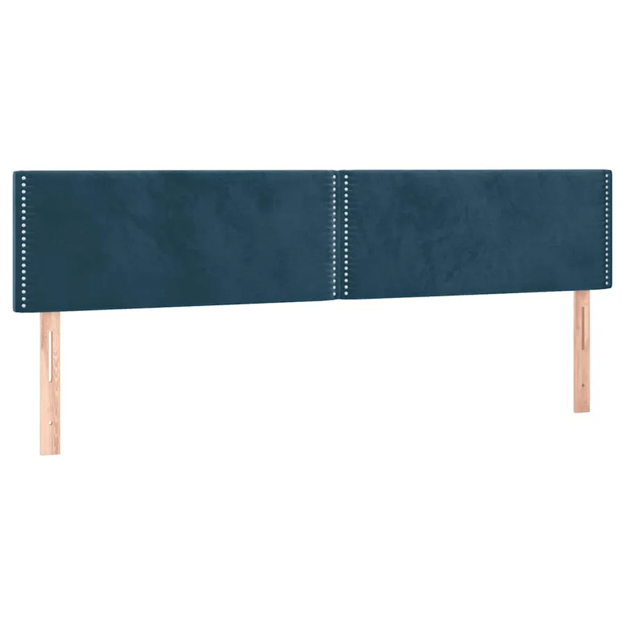 Sommier à lattes de lit et matelas Bleu foncé 160x200cm Velours - 6