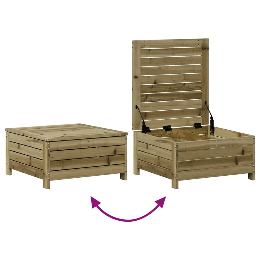 Salon de jardin 7 pcs bois de pin imprégné - 9