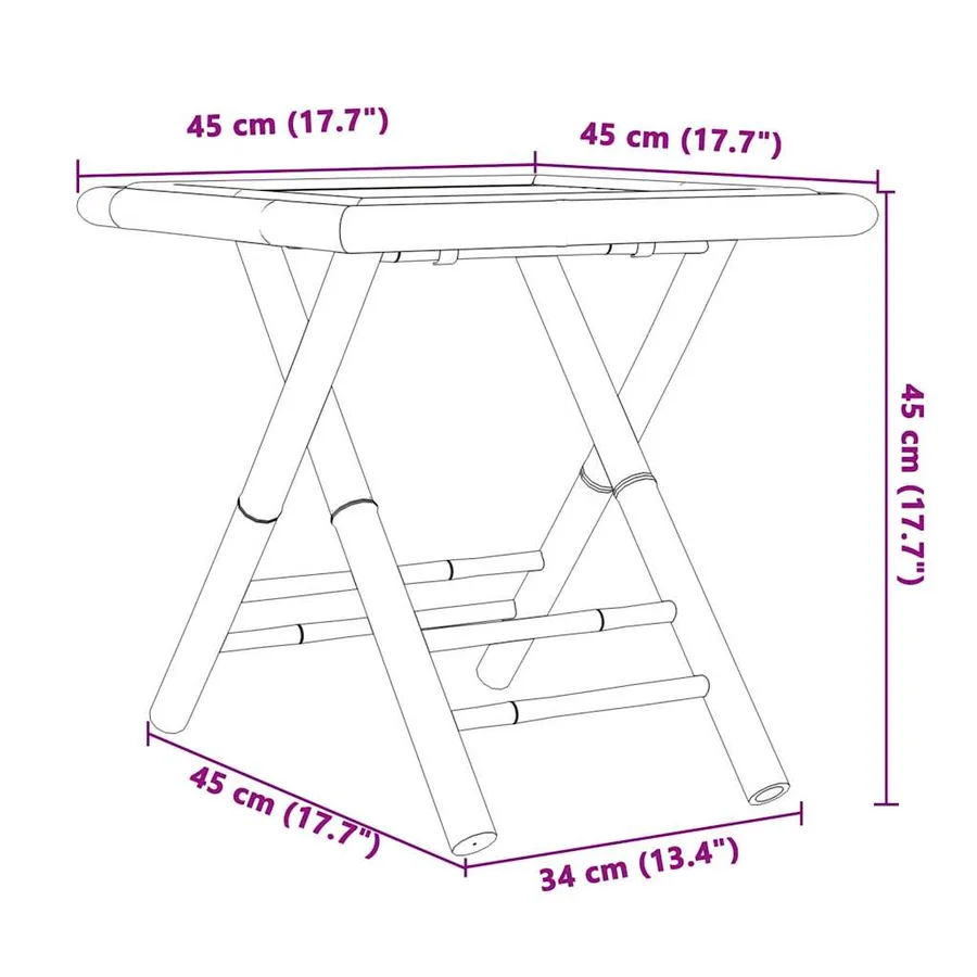 Ensemble de bistro 3 pcs bambou - 11