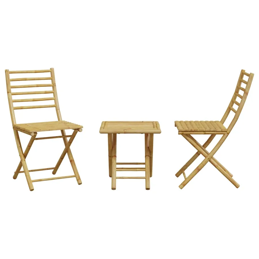 Ensemble de bistro 3 pcs bambou - 4