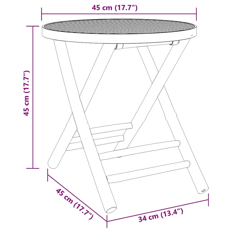 Ensemble de bistro 3 pcs bambou - 11