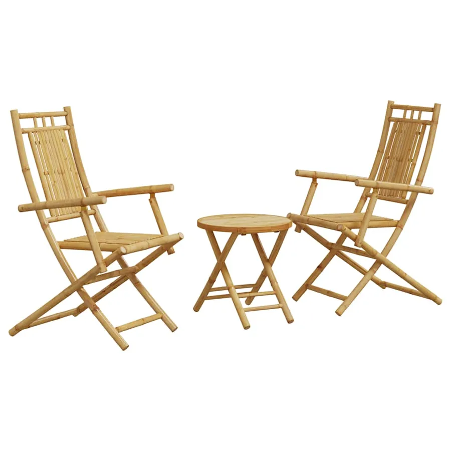Ensemble de bistro 3 pcs bambou - 2