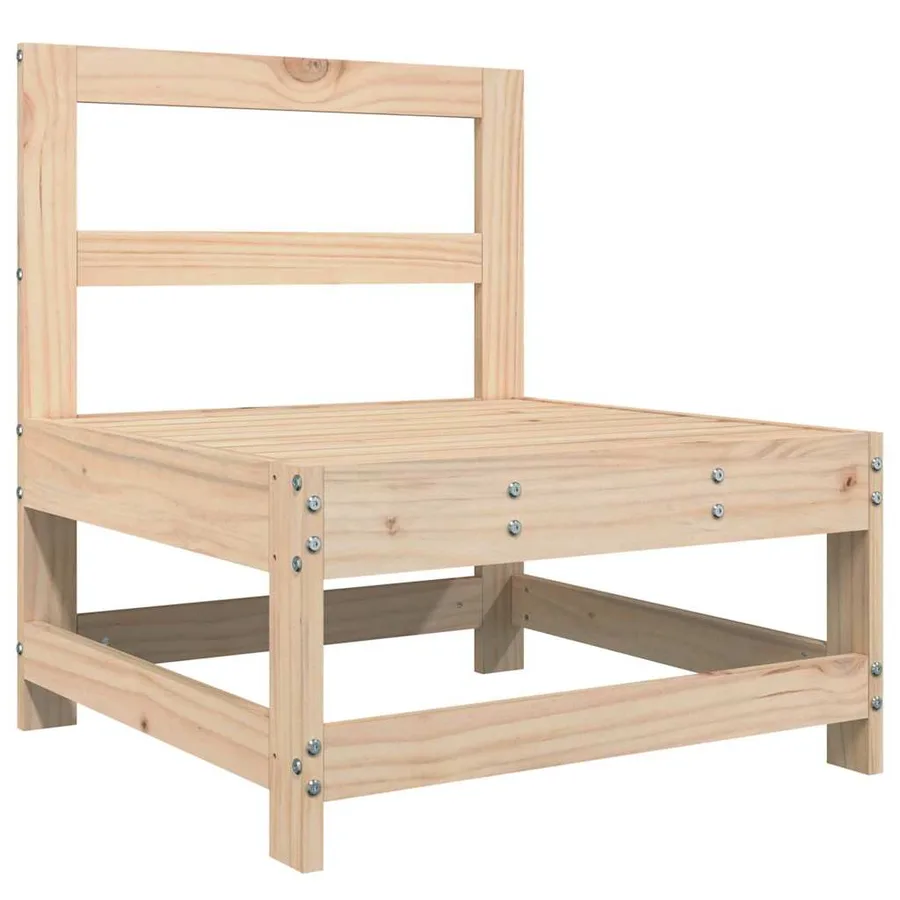 Salon de jardin 7 pcs bois de pin massif - 7