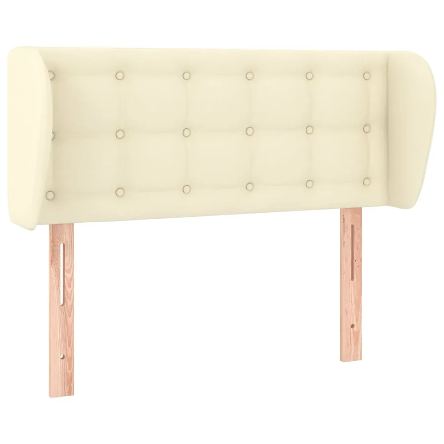 Tête de lit avec oreilles Crème 93x23x78/88 cm Similicuir - 2