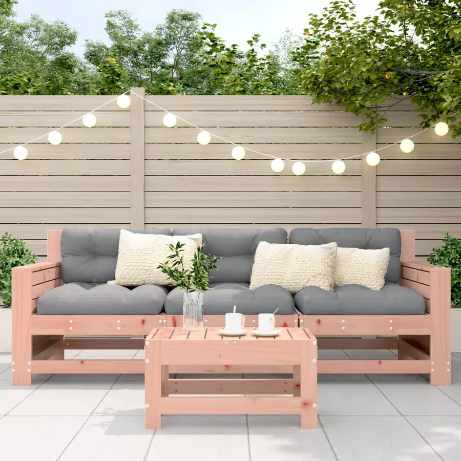 Repose-pied de jardin 62x30x32 cm bois massif de douglas - 3