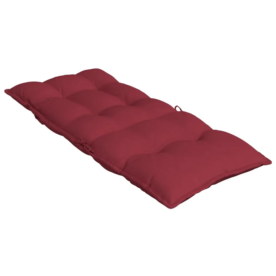 Coussins de chaise à dossier haut lot de 4 rouge bordeaux - 6