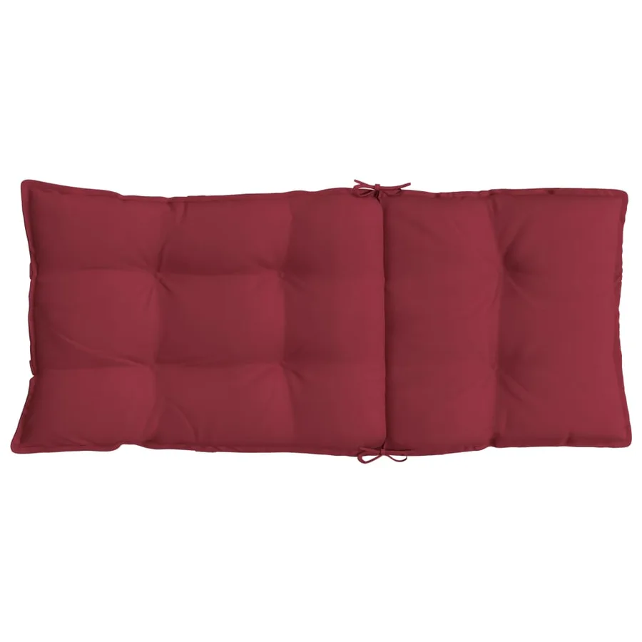 Coussins de chaise à dossier haut lot de 4 rouge bordeaux - 7