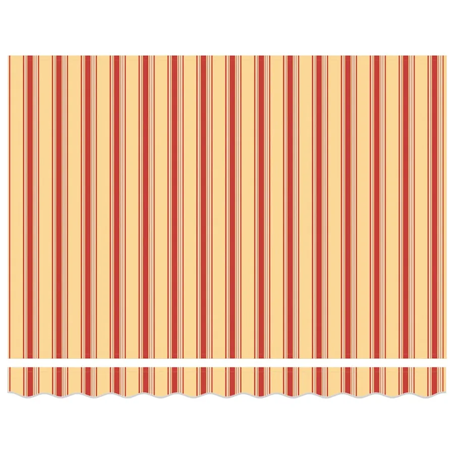 Auvent rétractable jaune et blanc 3x2,5 m tissu et aluminium - 4