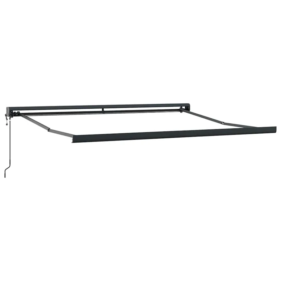 Auvent rétractable jaune et blanc 3x2,5 m tissu et aluminium - 7