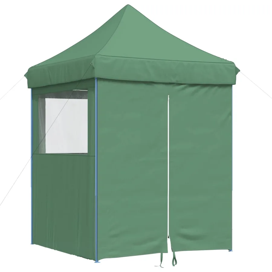 Tente de réception pliable escamotable 4 parois latérales vert - 2
