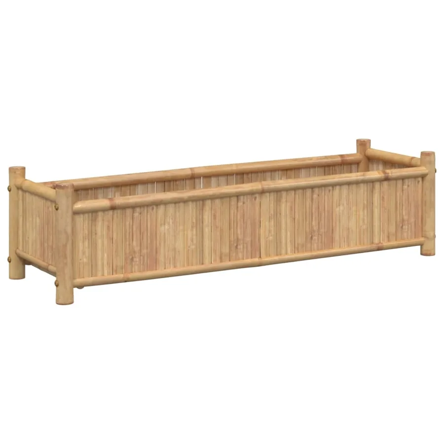 Jardinière 100x30x25 cm bambou - 2