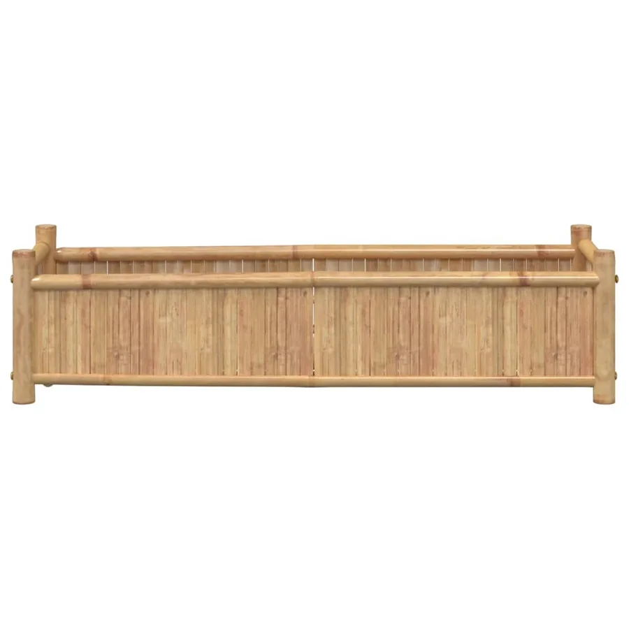 Jardinière 100x30x25 cm bambou - 4