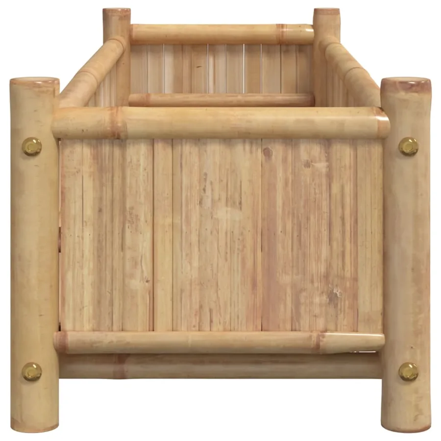 Jardinière 100x30x25 cm bambou - 5