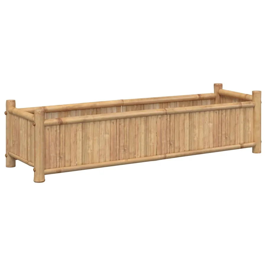 Jardinière 100x30x25 cm bambou - 6