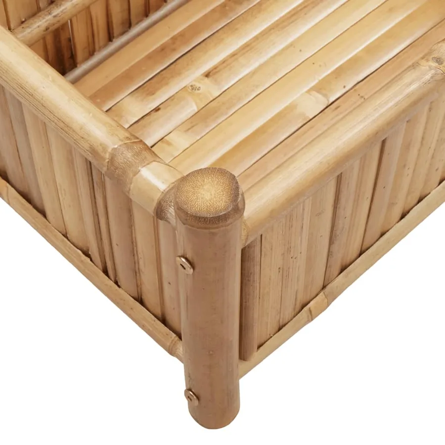 Jardinière 100x30x25 cm bambou - 7