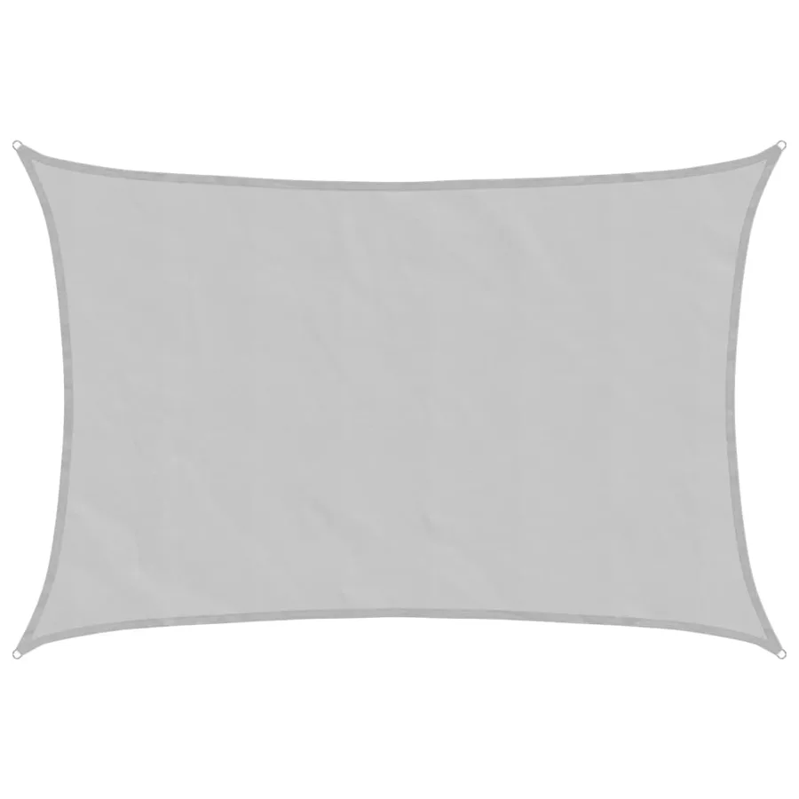 Voile d'ombrage gris clair 6x4 m 100% polyester oxford - 2