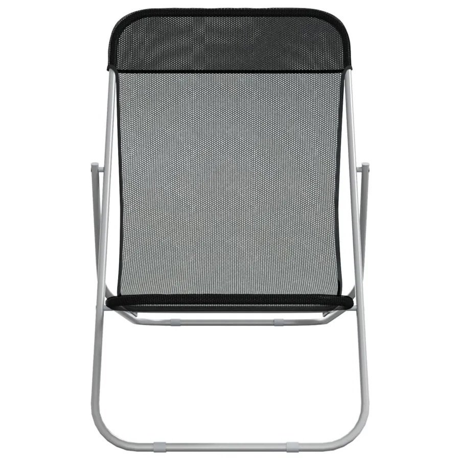 Chaises plage pliantes lot de 2 textilène acier enduit poudre - 4