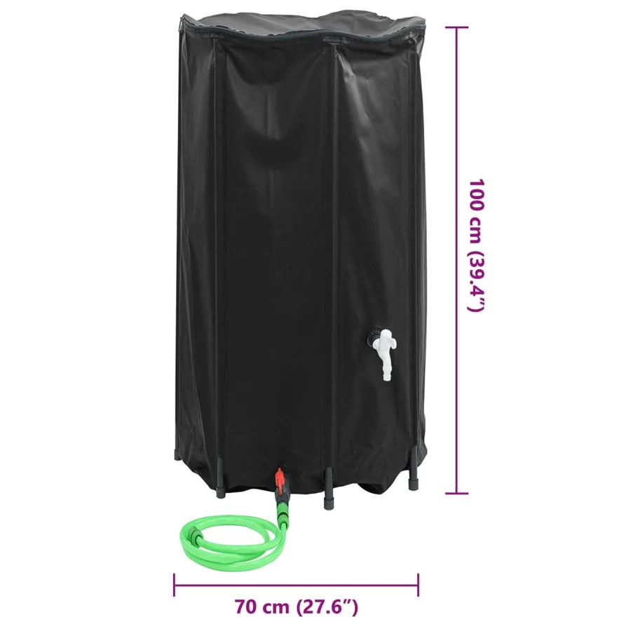 Réservoir d'eau avec robinet pliable 380 L PVC - 10