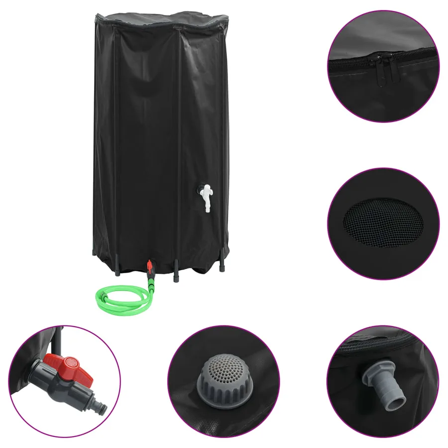 Réservoir d'eau avec robinet pliable 380 L PVC - 2