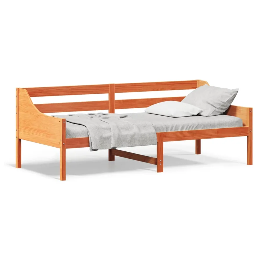 Lit de jour sans matelas cire marron 100x200 cm pin massif - 2