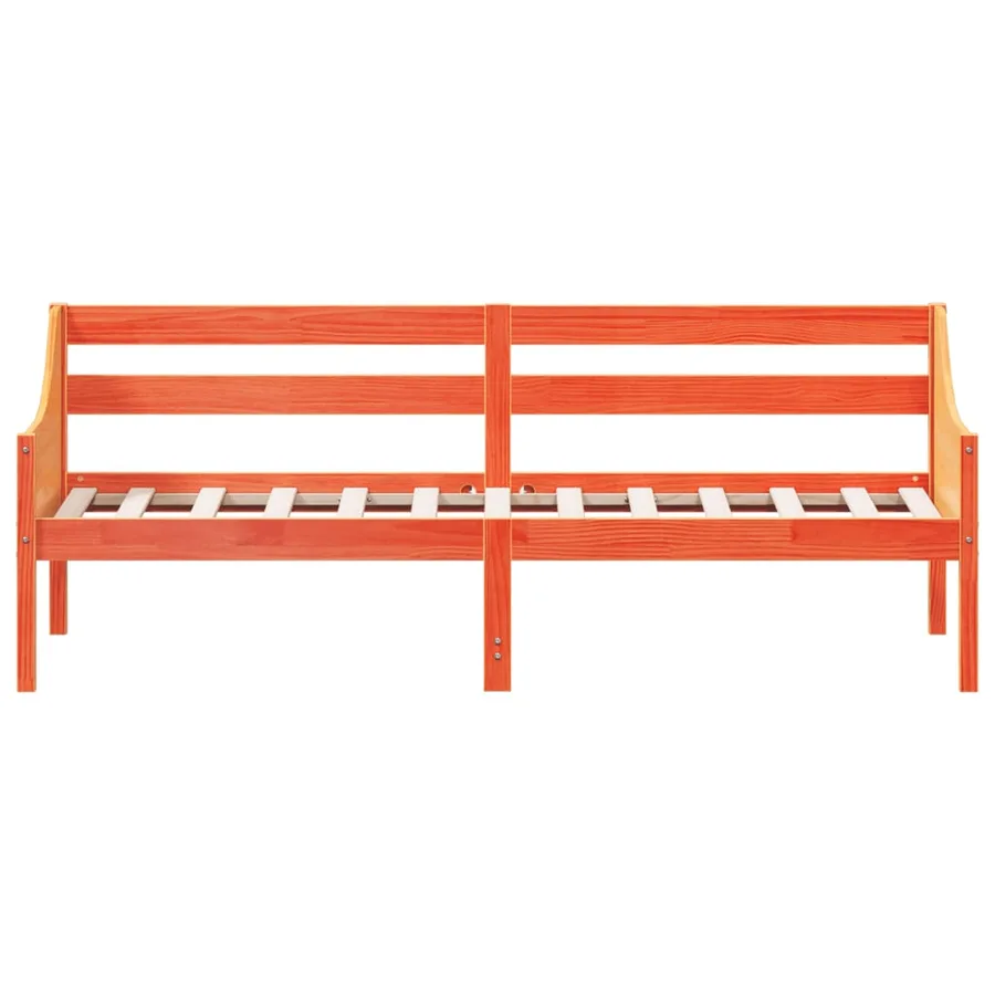 Lit de jour sans matelas cire marron 100x200 cm pin massif - 4