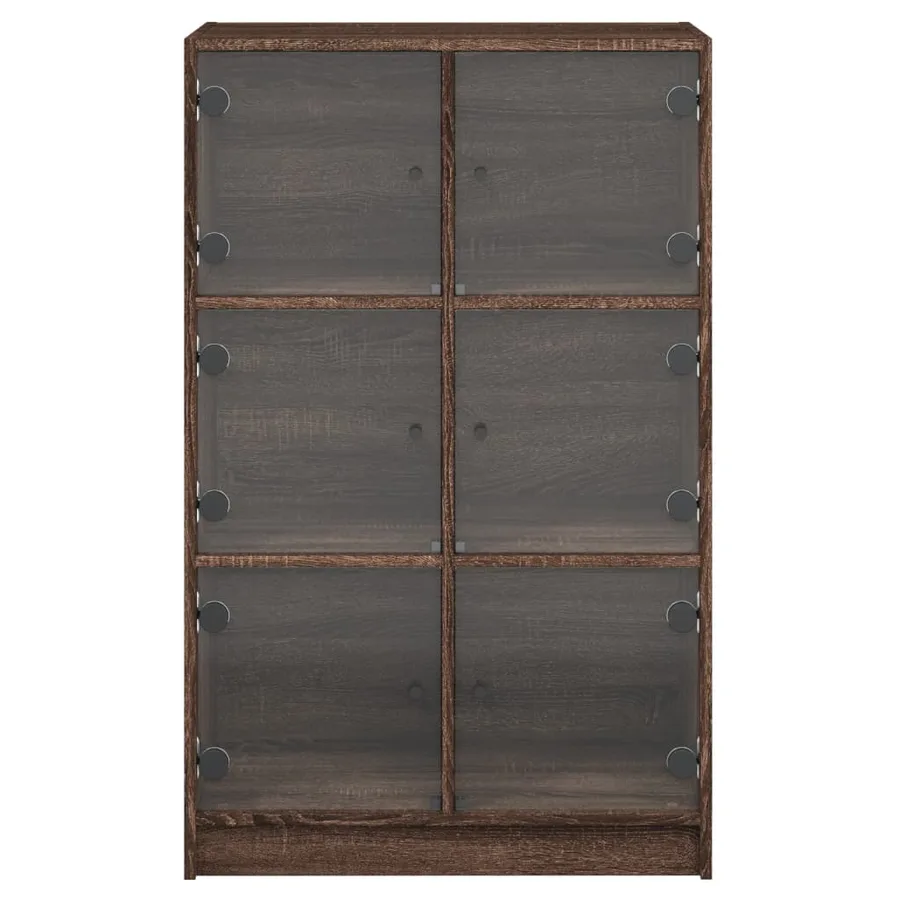 Buffet haut avec portes chêne marron bois d'ingénierie - 7