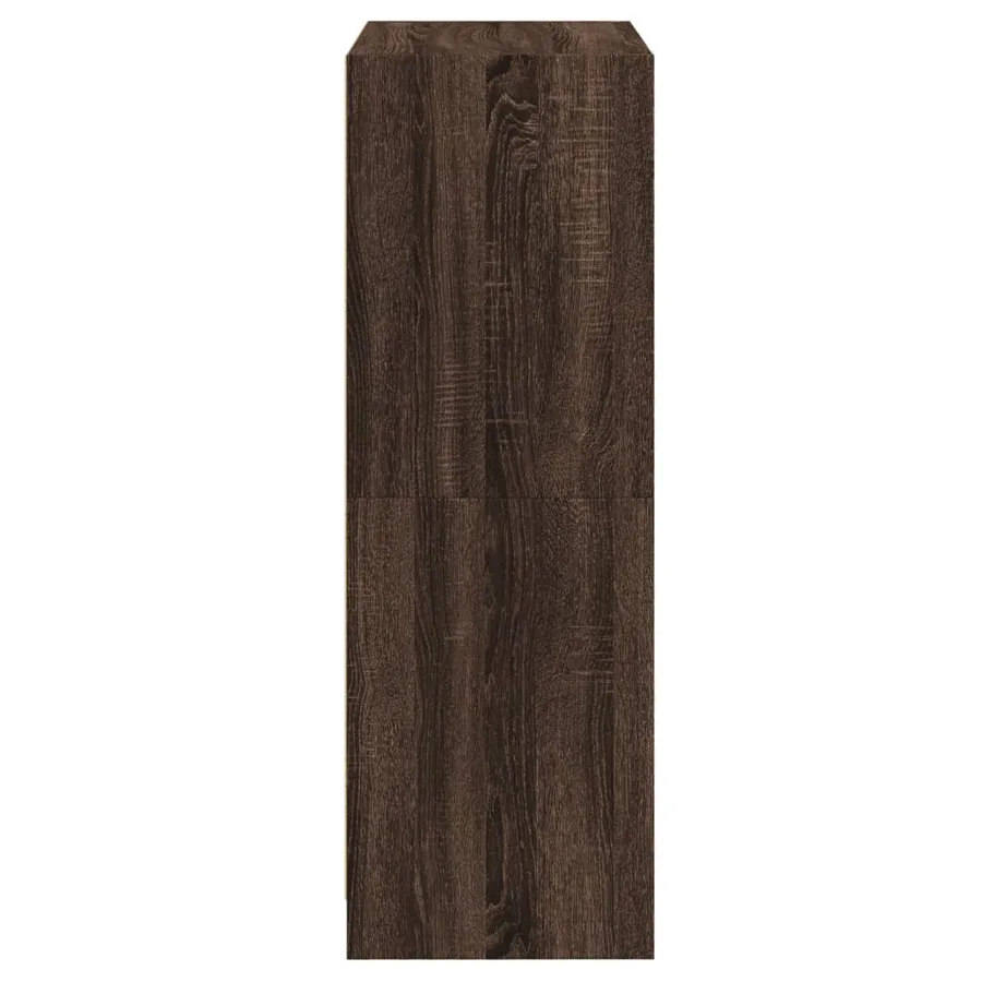 Buffet haut avec portes chêne marron bois d'ingénierie - 8