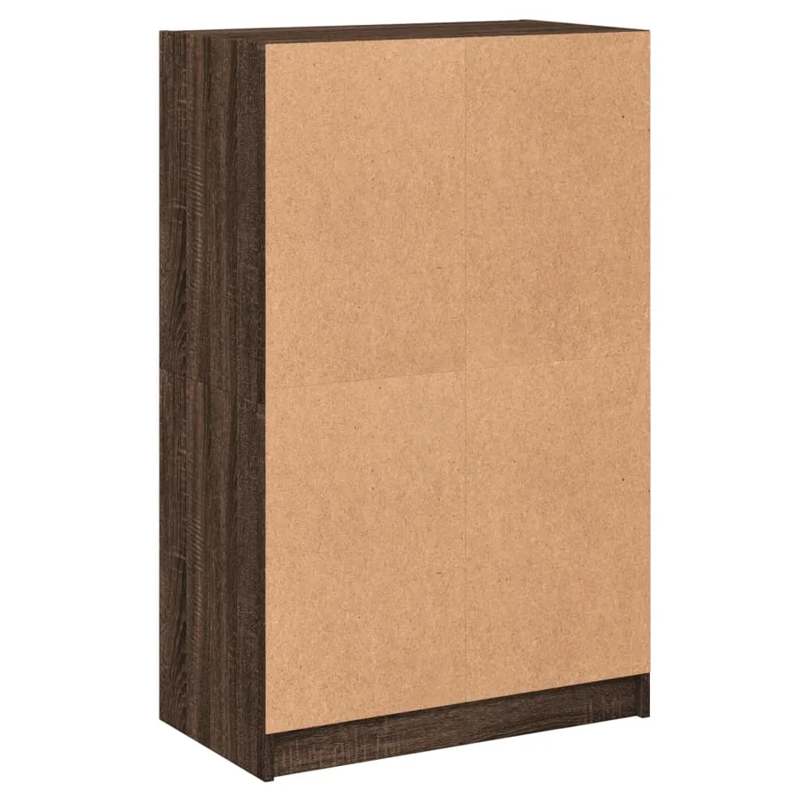 Buffet haut avec portes chêne marron bois d'ingénierie - 9
