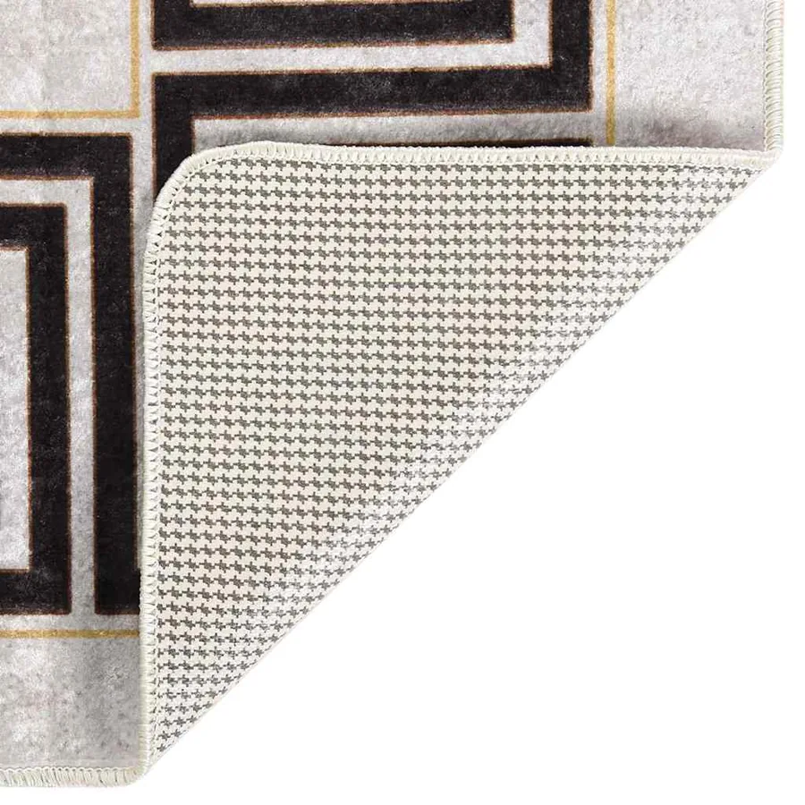 Tapis lavable 80x300 cm Beige clair - 5