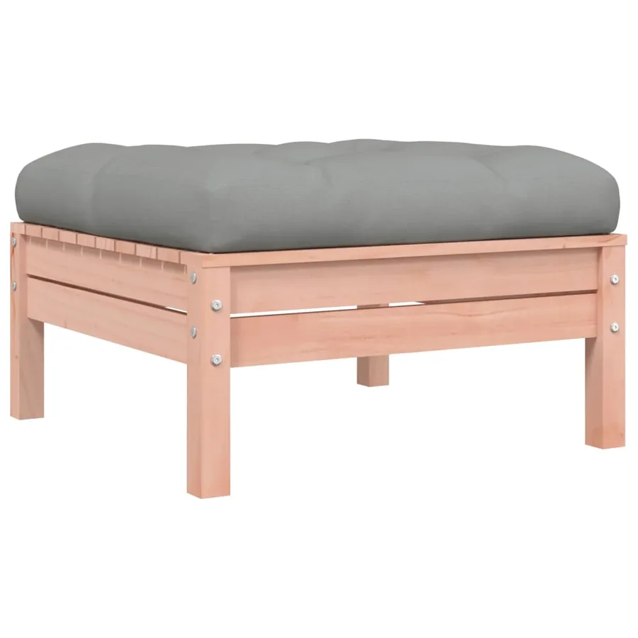 Salon de jardin 7 pcs et coussins bois massif sapin de douglas - 6