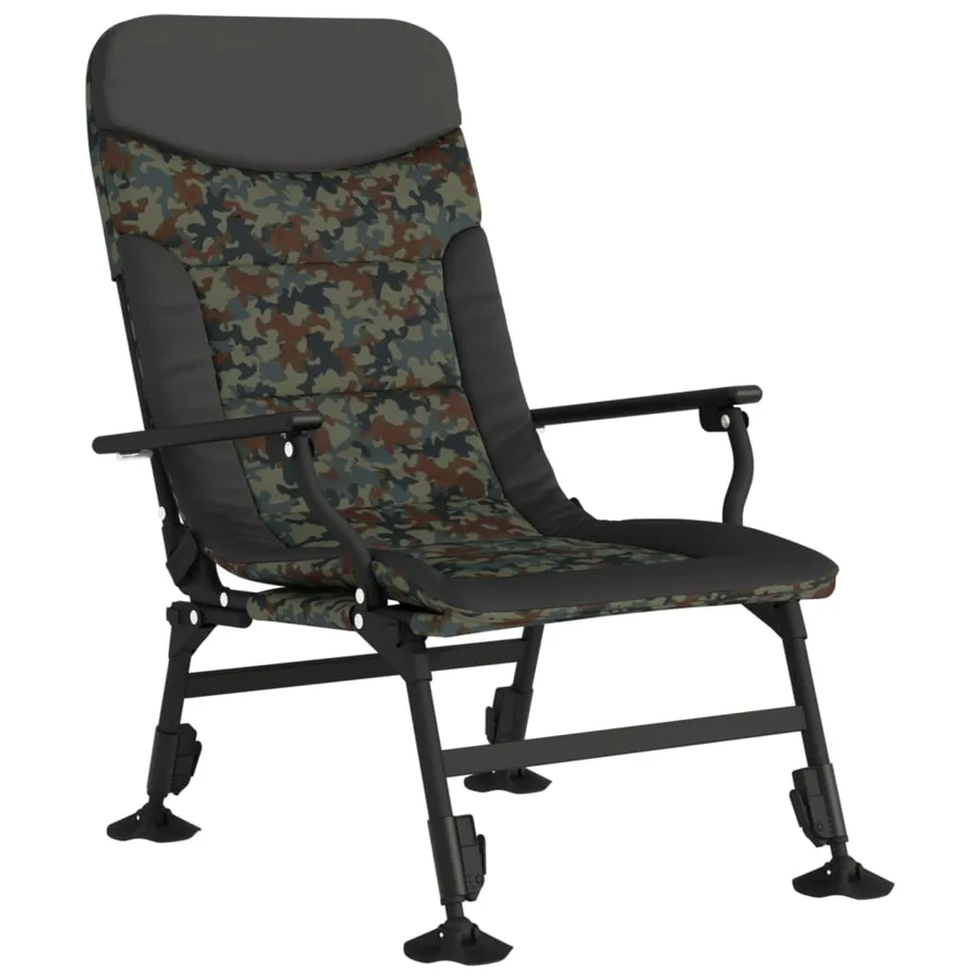 Chaise de pêche avec accoudoir pliable camouflage - 2