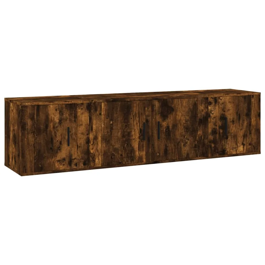 Ensemble de meubles TV 3 pcs Chêne fumé Bois d'ingénierie - 2
