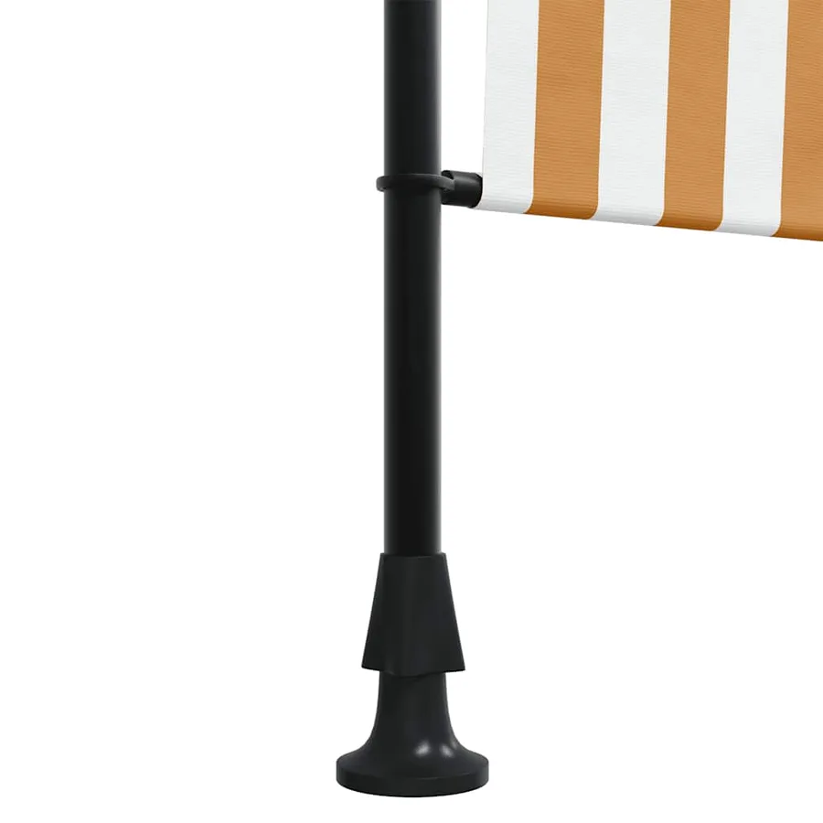 Store roulant d'extérieur orange et blanc 120x270cm tissu acier - 8