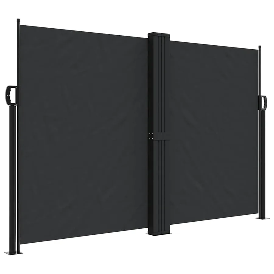 Auvent latéral rétractable noir 160x1200 cm - 2