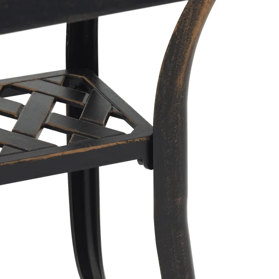 Table de jardin bronze 53x53x53 cm aluminium coulé - 10