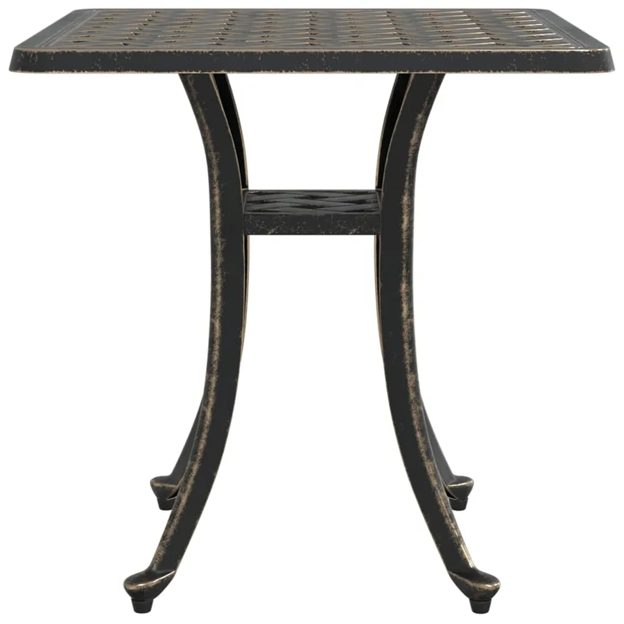 Table de jardin bronze 53x53x53 cm aluminium coulé - 6