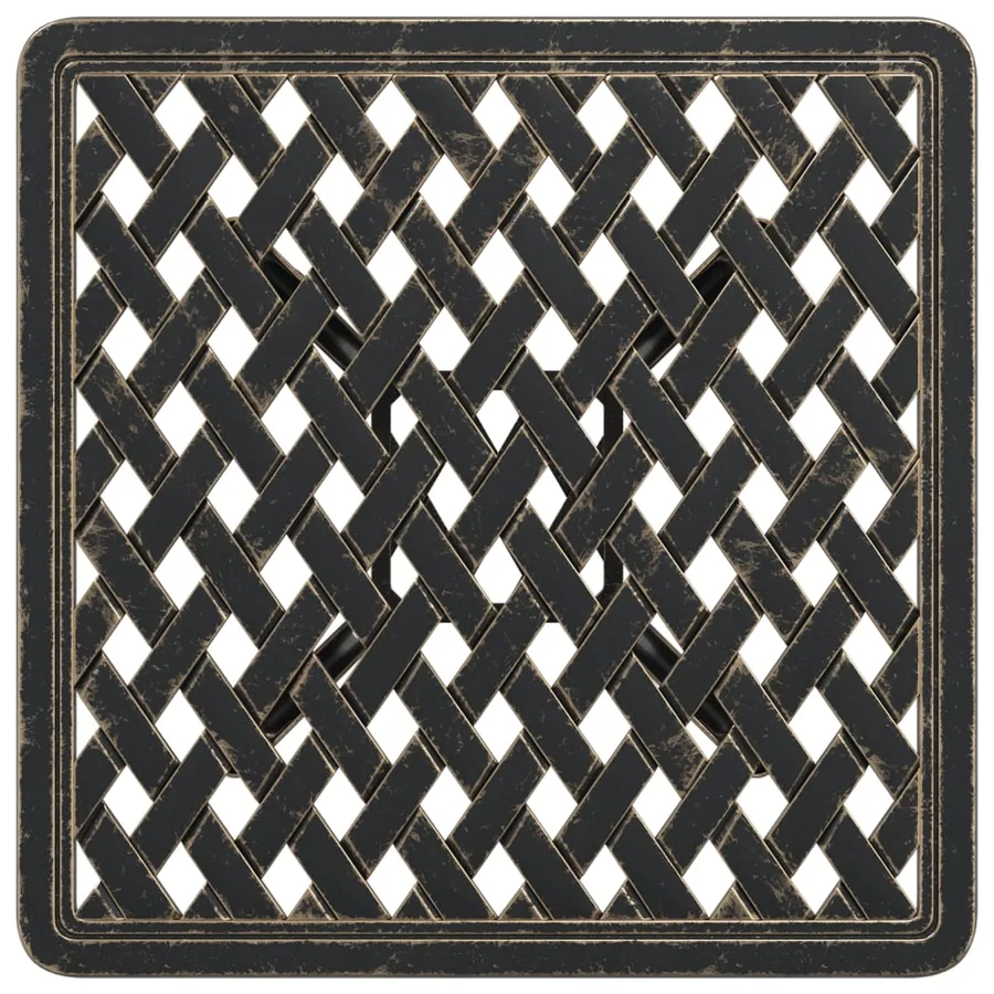 Table de jardin bronze 53x53x53 cm aluminium coulé - 8